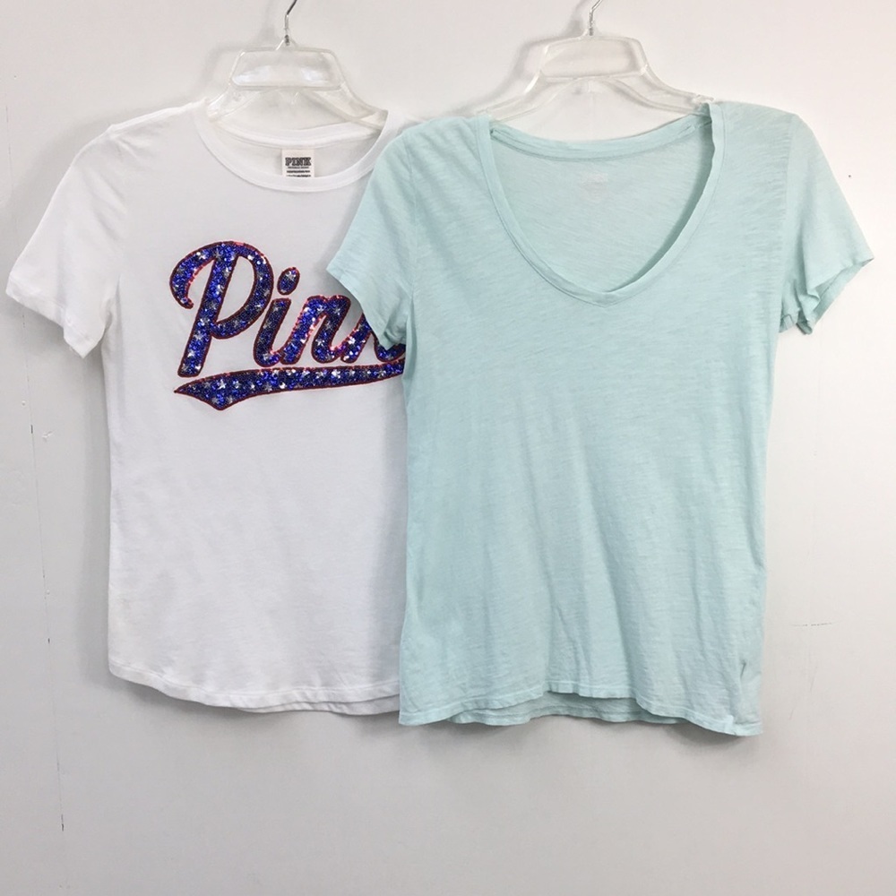 PINK by Victoria's Secret Short Sleeve Tee Shirt Bundle Size XS EXCELLENT